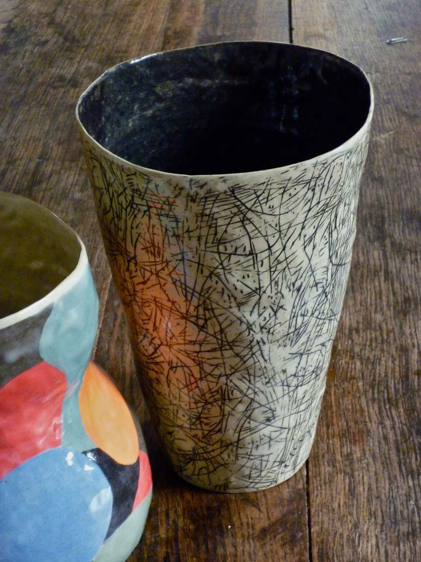 vase valerie gutton graver gres noir